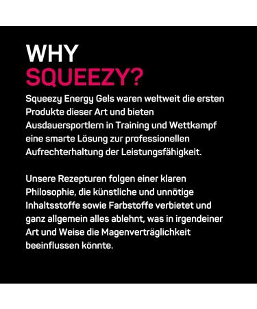 Squeezy Energy Gel Box (Raspberry) - 12 Pack | Fast Energy for Running Cycling & Marathons - Buy Online on GoSupps.com