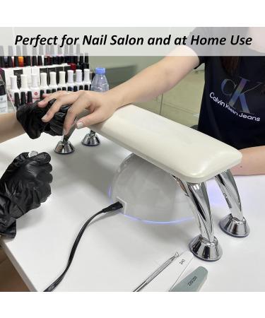 Nail Arm Rest - Microfiber Leather Manicure Hand Pillow for Nail Techs - White - Buy Online on GoSupps.com