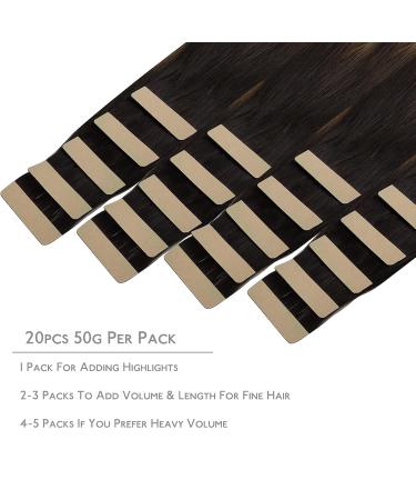 Premium If -alife Tape Extensions - 20pcs 50g 14 inch Balayage Dark Brown to Chestnut Brown Remy Invisible Skin Weft - Buy Online on GoSupps.com