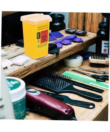 Razor Disposal Mini-Shaver Waste Bucket - Small Plastic Container for Blade Storage | Auto Katzentoilette Yellow 15.4x9.5cm | Buy Internationally - Buy Online on GoSupps.com