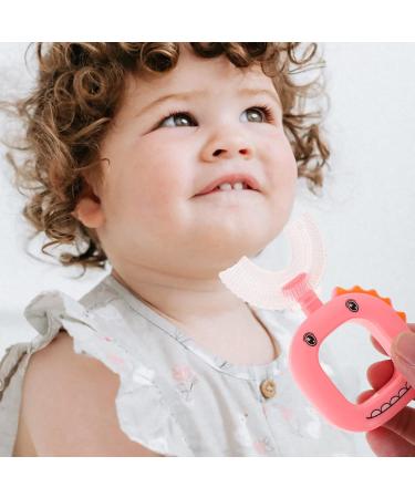 Shop Mobestech 8 STK U-Shaped Toothbrush for Kids | 360 Silicone Tooth Cleaning Tool & Fun Caricature Design - Buy Online on GoSupps.com