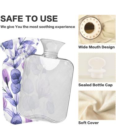Leaves Flowers 2L Hot Water Bottle with Cover - Large Hot Water Bag for Pain Relief for Bed Hands & Feet - International Shipping Available - Buy Online on GoSupps.com