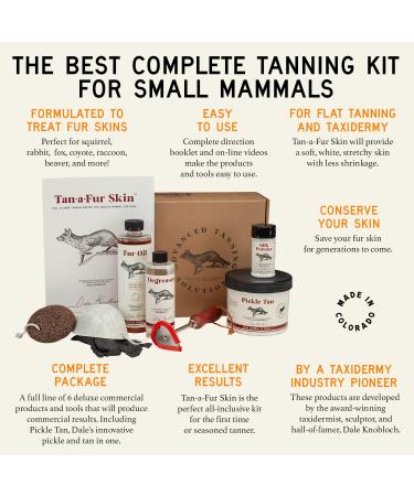 Advanced Tanning Solutions | Tan-a-Fur Skin Small Mammal Tanning Kit by Dale Knobloch - Buy Online on GoSupps.com