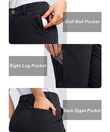 Viodia Women's Golf Pants | 5-Pocket 7/8 Stretch Ankle Bootcut | Lightweight Quick Dry Casual Dress Pants | Medium Black - Buy Online on GoSupps.com