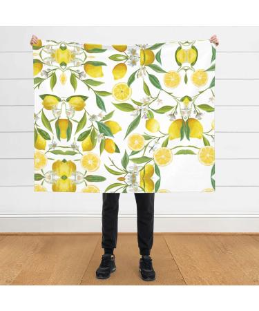 HAHAFU Fresh Tropical Lemons Throw Blanket | Warm Absorbent Picnic Blanket for Bed & Couch - Perfect for All Seasons - Buy Online on GoSupps.com