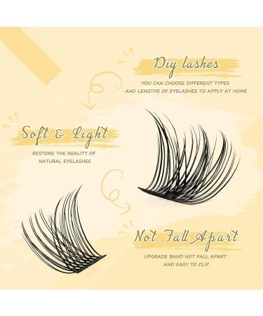 DIY Eyelash Extensions Kit QUEWEL 144 Pcs Lash Clusters Eyelash Clusters Golden Tweezer Cluster Lashes Bond and Seal Waterproof Clusters Lash Glue Remover for DIY Lash Extensions (QU-RR-DH-01) 1 Count (Pack of 1) DIY Lash Extensions Kit-RR01 - Buy Online on GoSupps.com