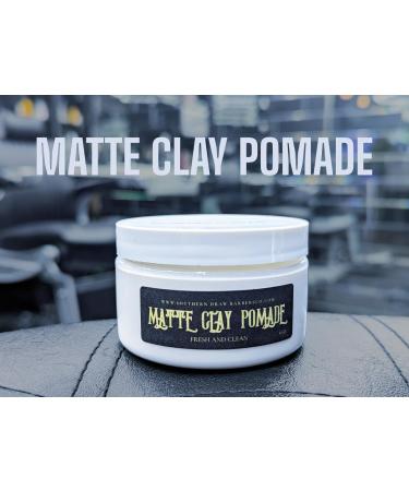 Southern Draw Barbers & Co Matte Clay Pomade 4oz - Fresh & Clean Scent | Buy Internationally Online - Buy Online on GoSupps.com