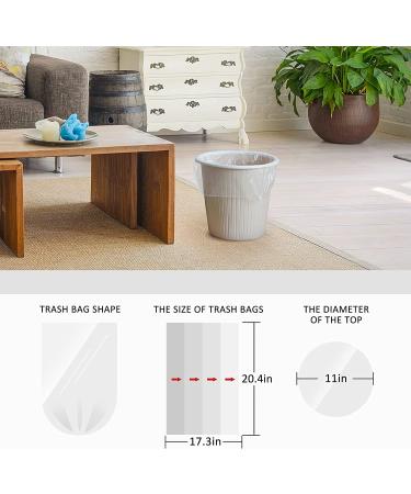 4 Gallon 220 Count Clear Trash Bags - Small Garbage Bin Liners for Home & Office - Fits 12-15 Liter Cans - Strong Plastic Bags - 20.4x17.3 Inch - Pack of 200 - Buy Online on GoSupps.com