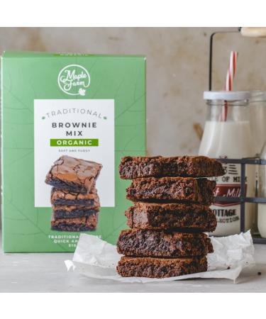 MapleFarm Organic Brownie Mix - 510g | Delicious Organic Chocolate Brownies - Buy Internationally - Buy Online on GoSupps.com
