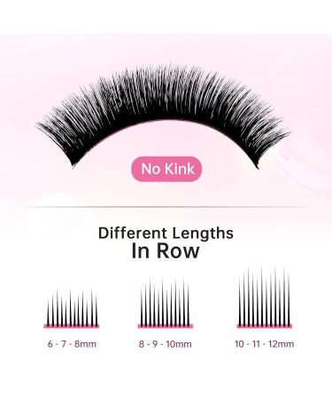 Self-Fan Eyelash Extensions | C D Curl Volume Lashes 2D-20D | 0.07mm 13mm Thickness - Easy Fan Technology for Gorgeous Eyes - Buy Online on GoSupps.com