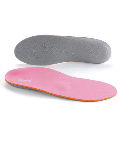 Orthotic Insoles Full Length Arch Support Inserts for Flat Feet & Plantar Fasciitis - UK-10 (11.42 inches) Pink - Buy Online on GoSupps.com