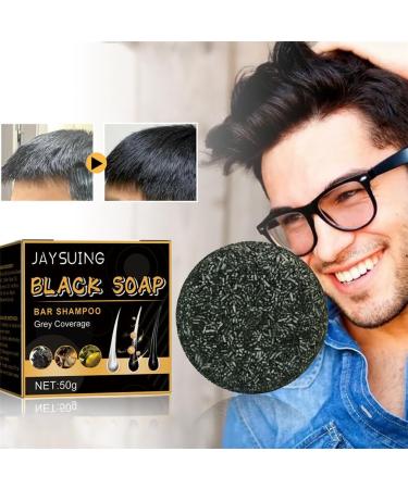  HADAVAKA Black Soap Grey Hair Coverage Shampoo Hair Smoothing & Strengthening Shampoo Soap Dark And Thick Hair Soap Hair Darkening Shampoo Soap Black Coverage Soap For Men's Womens (3PCS) - Buy Online on GoSupps.com