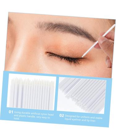 SKISUNO 100pcs Disposable Eyeliner Brush Liquid Eyeliner Cosmetic Eyeliner Wand Makeup Eye Tool Girl Make up 9x6.5cm White - Buy Online on GoSupps.com