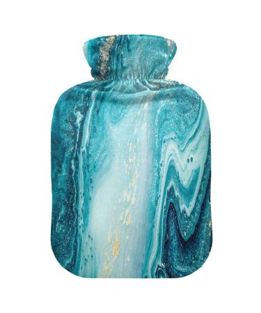 Abstract ocean blue marble01 heat bottle with reference heat bottles for pain relief water heating pillow hot water bed Warmer for menstrual cramps 1l