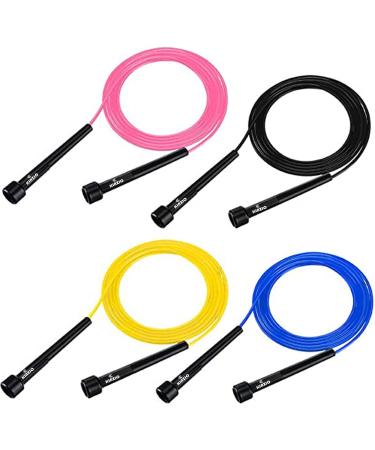 Kinzio jump rope for fitness adults & children for boxing non -slip and ideal for fitness crossfit sport and leisure adjustable size speed rope black black