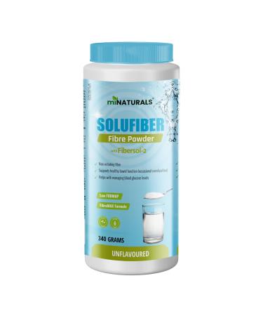miNATURALS Solufibre Fiber Supplement Powder with Fibersol-2 for Digestive Health and Constipation Relief - 340g