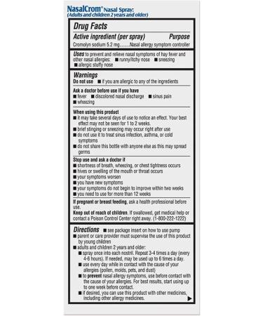 NasalCrom Allergy Spray .88oz - 1 Unit by J&J Sales & Logistics Co (Part no. 46391) - Buy Online on GoSupps.com