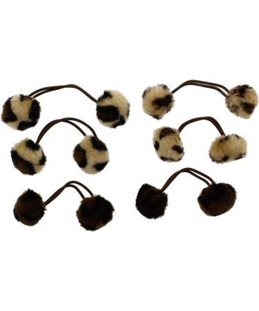 Zac's Alter Ego Set of 3 Leopard Print Hair Pom Pom Elastics - Buy Online on GoSupps.com
