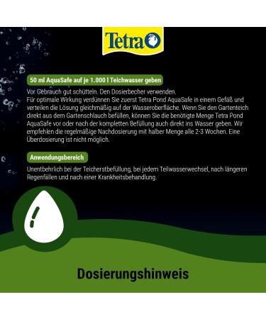 Tetra Pond AquaSafe - 500ml Bottle | Make Tap Water Safe for Fish & Plants in Garden Ponds - Buy Online on GoSupps.com