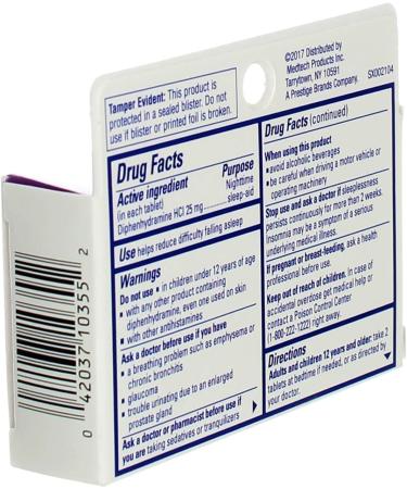 Sominex Nighttime Sleep Aid - Diphenhydramine HCl 25 mg Original Formula 16 Tablets - Worldwide Shipping Available - Buy Online on GoSupps.com