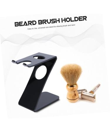 Angoily Men's Beard Brush Holder - Acrylic Mounted Tool Stand for Razors & Brushes - Buy Online on GoSupps.com