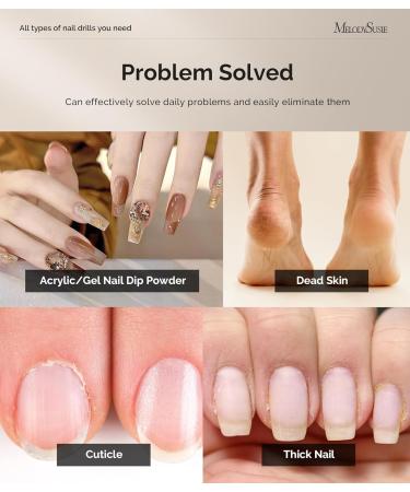 MelodySusie 30000RPM Portable Electric Nail Drill - Cordless Rechargeable Efile Kit for Professional Manicure & Pedicure - Perfect for Acrylic & Gel Nails - Buy Online on GoSupps.com