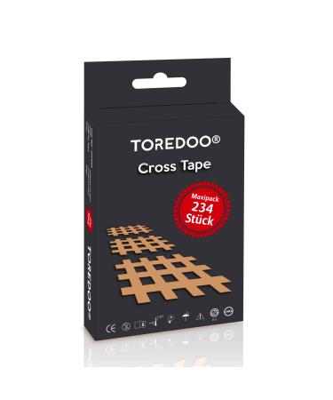 TOREDOO Cross Tape Grid Tape Grid Plaster 234 Pieces Type A - Acupuncture Plaster Small Skin-Colored - Buy Online on GoSupps.com