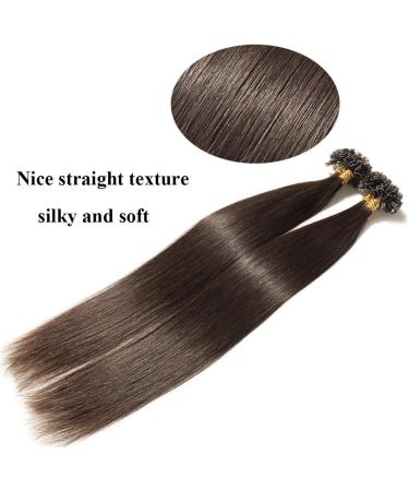 20" Pre Bonded Human Hair Extensions 0.5g*200 Strands #2 Dark Brown (100g) - Buy Online on GoSupps.com
