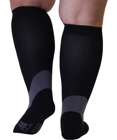 Mojo Medical Compression Socks 20-30mmHg - 5X-Large Black | Men & Women Circulation Support - Buy Online on GoSupps.com