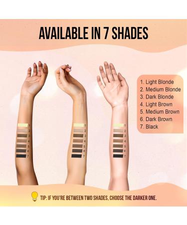 Volairo Light brown hair growth powder 4 g hair concealer for hair densification at visible hair roots waterproof hair makeup conceals gray hair and light spots for women and men - Buy Online on GoSupps.com