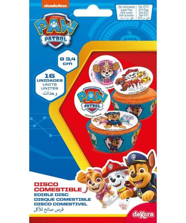 Dekora PAW Patrol Edible Sugar disc Cake Toppers - x16 - Buy Online on GoSupps.com