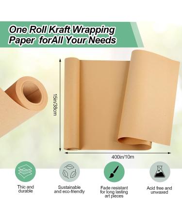 Brown Paper Roll 15"400"  Brown Wrapping Paper  Wrapping Paper  Craft Paper  Packing Paper for Moving  Packing  Gift Wrapping  Wall Art  Table Runner  Floor Covering - Buy Online on GoSupps.com