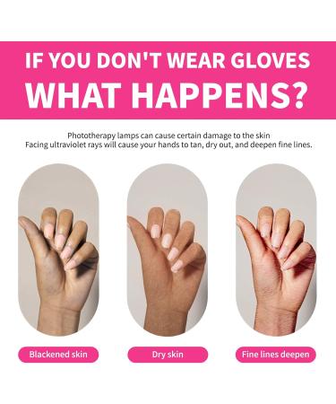 GEN'C B AUTY Anti UV Gloves Anti UV Light Fingerless Manicure Gloves Multicolors 1 pair Pink - Buy Online on GoSupps.com