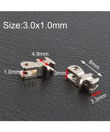 100 Pieces Glasses Hinges Replacement - 50 Pairs (3.0x1.0mm & 3.0x1.3mm) - Durable Loops & Accessories for Plastic Frames - Buy Online on GoSupps.com