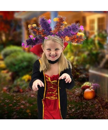 Halloween Headband Pumpkin Ghost Bat Skeleton Colorful Wool Strips Halloween Hair Bands | Halloween Accessories for Adults Halloween Headwear Favors Bat Pumpkin - Buy Online on GoSupps.com