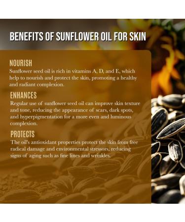 Sunflower Seed Face Moisturizing Oil 4 oz - High Linoleic Acne Prone Skin Solution - Buy Online on GoSupps.com