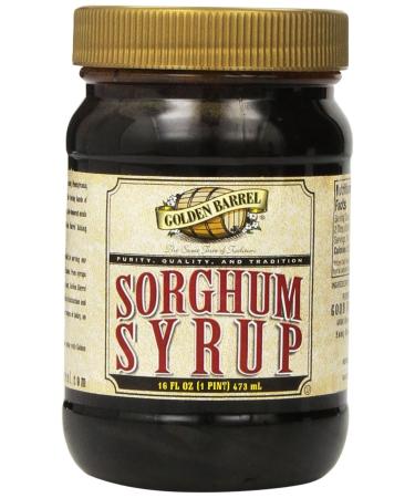 Golden Barrrel Sorghum Syrup Wide Mouth Jar, 16 oz ( Pack May Vary )