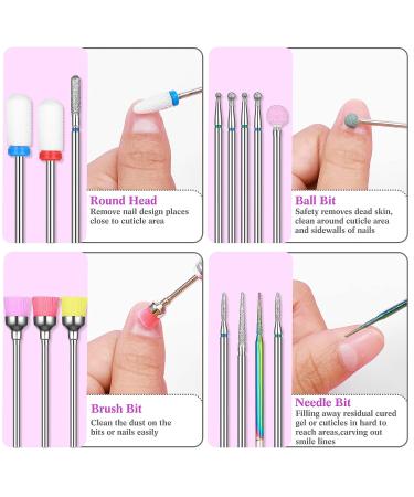 47 Pcs Nail Drill Bits Set - Electric Diamond & Ceramic Acrylic Gel Kit for Home Salon - Carbide Cuticle Remover Bits - Manicure Pedicure Tools - Buy Online on GoSupps.com