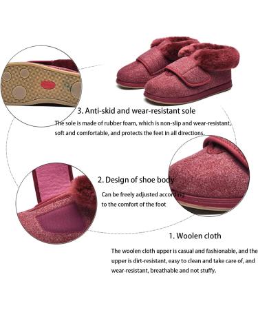 KXSM Diabetic Orthopedic Slippers - Memory Foam with Plush Fleece Lining | Anti-Slip Sole for Elderly Men and Women | Size 45 Black - Buy Online on GoSupps.com