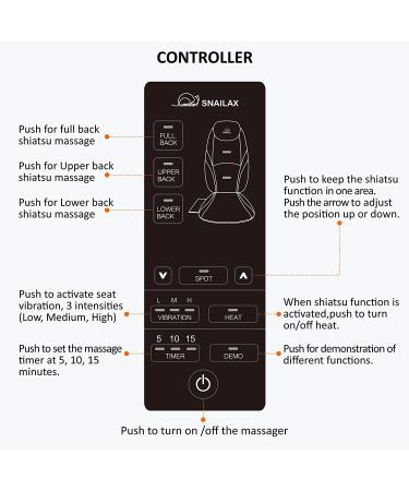 Snailax Shiatsu Massage Cushion with Heat - White | Home Office Seat Massager - Buy Online on GoSupps.com