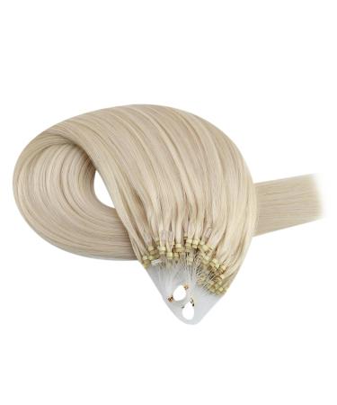 Moresoo Microring Extensions Real Hair Remy Blond - Cold Fusion Hair Extensions #60 50g 55cm - Premium Platinblond Microring Loop Extensions - Buy Online on GoSupps.com
