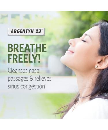 Argentyn 23 Professional Bio-Active Silver Hydrosol Sinus Relief Nasal Spray - 23ppm 2oz (59mL) - Colloidal Silver - Natural Formula - 2 Fl Oz - Buy Online on GoSupps.com