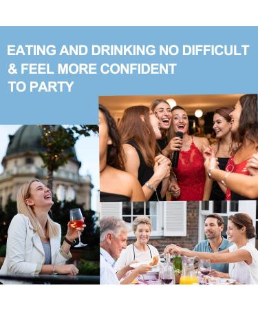 2 PCS Fake Teeth Dentures for Men and Women | Dental Veneers for Temporary Restoration | Natural & Comfortable | Protect Teeth, Regain Confident Smile | Natural Shade-QA White - Buy Online on GoSupps.com