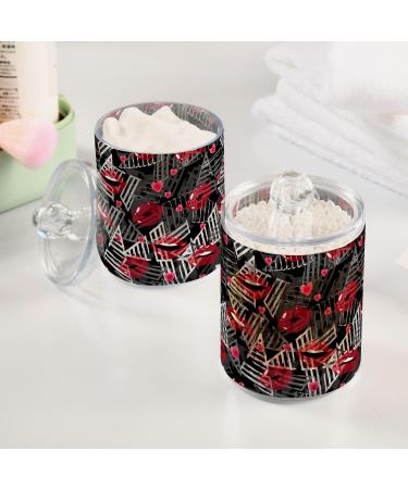 Buy Gairing Q Tip Spender Lips - 4 Pack Abstract Print | Stylish Bathroom Accessories - Buy Online on GoSupps.com