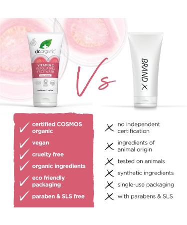 Dr. Organic Guava Exfoliating Nettoyant/Gommant Doux pour Visage au Quotidien - Buy Online on GoSupps.com