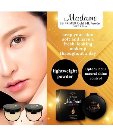 Buy MADAME 12g Oil Control Face Powder Compact - Long Lasting Makeup for Oily Skin | SPF 25 Flawless Matte Finish in Medium Beige - International Shipping Available - Buy Online on GoSupps.com
