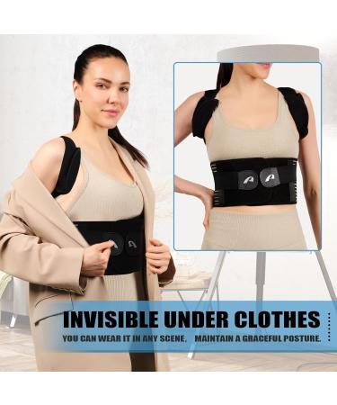 Back Brace Posture Corrector for Men & Women | Adjustable Support for Back Pain Relief & Scoliosis - Medium Size - Buy Online on GoSupps.com