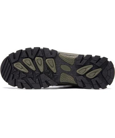 HIKLDK Men's Lightweight Ankle Hiking Boots - Breathable & Non-Slip Trekking Shoes for Outdoor Activities (Size 12, Green) - Buy Online on GoSupps.com