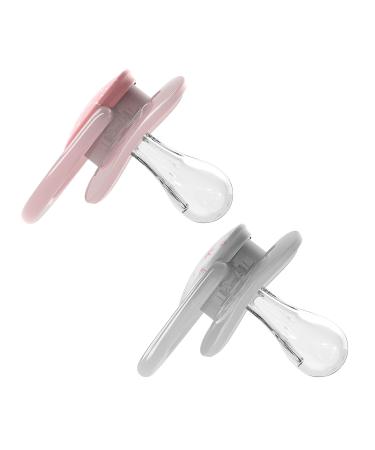 Dr. Brown's Advantage Symmetrical Pacifier 2-Pack with Air Flow, Pacifier Clip - Pink Stars - Buy Online on GoSupps.com