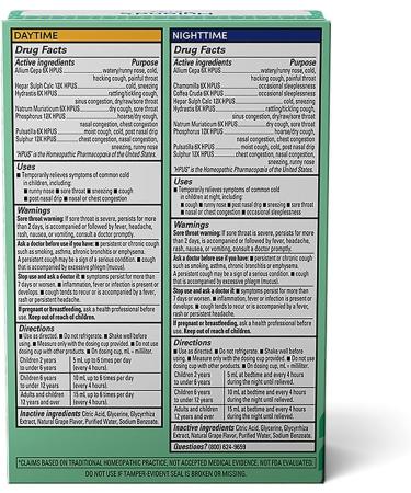 Hyland s Naturals Kids Cold & Cough Day/Night Combo Pack Cold Medicine for Ages 2+ Syrup Cough Medicine + Organic Sleep Calm + Immunity with Chamomile Elderberry & Passion Flower 60 Vegan Gummies 1 Count (Pack of 1) Da  - Buy Online on GoSupps.com